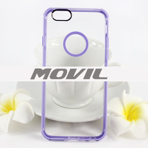 NP-1911 doble color TPU transparente funda para iPhone  6-10